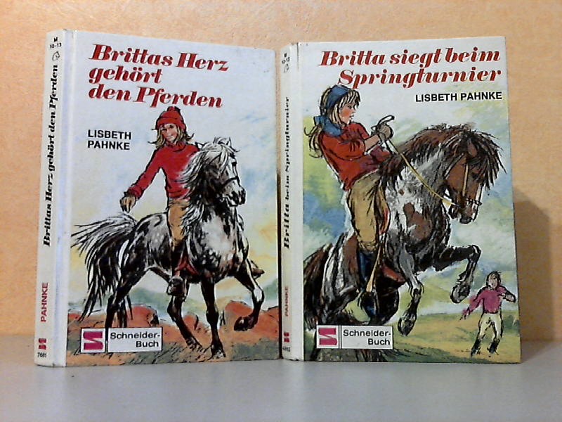 Pahnke, Lisbeth;  Britts siegt beim Springtunier + Brittas Herz gehört den Pferden 2 Bücher = Band 6 und Band 8 