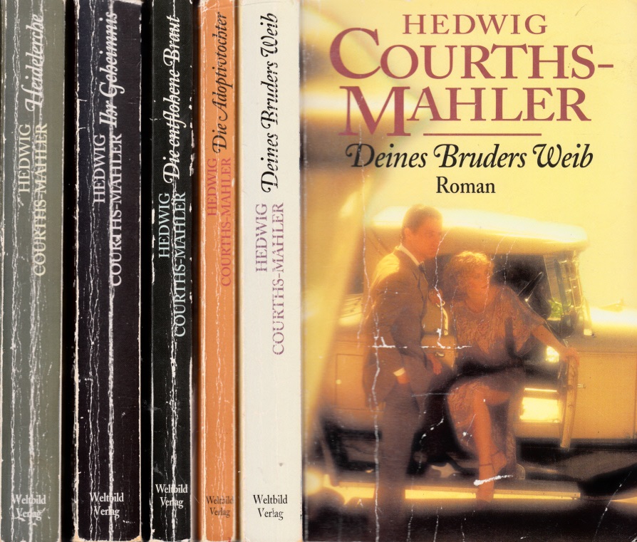 Courths-Mahler, Hedwig;  Die entflohene Braut - Meines Bruders Weib - Die Adoptivtochter - Ihr Geheimnis - Heidelerche 5 Bücher 