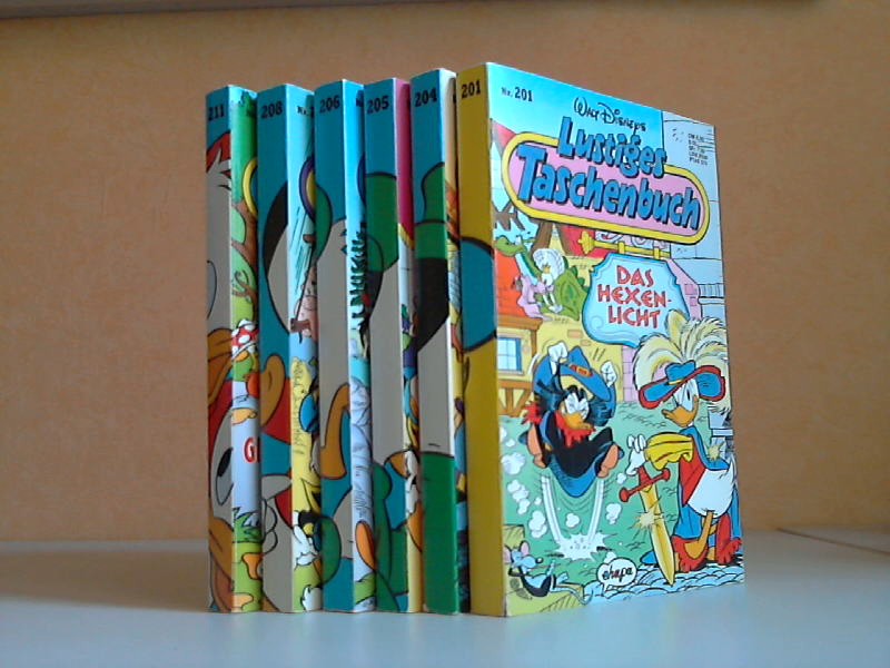 Disney, Walt;  Lustiges Taschenbuch Band 201, 204, 205, 206, 208, 211 6 Bücher 