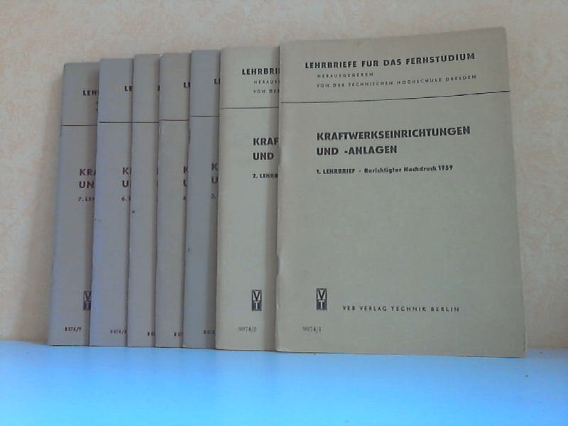 Wengner, Max und Heinz Böhm;  Kraftwerkseinrichtungen und -anlagen Lehrbriefe 1 bis 7 7 Heftchen 