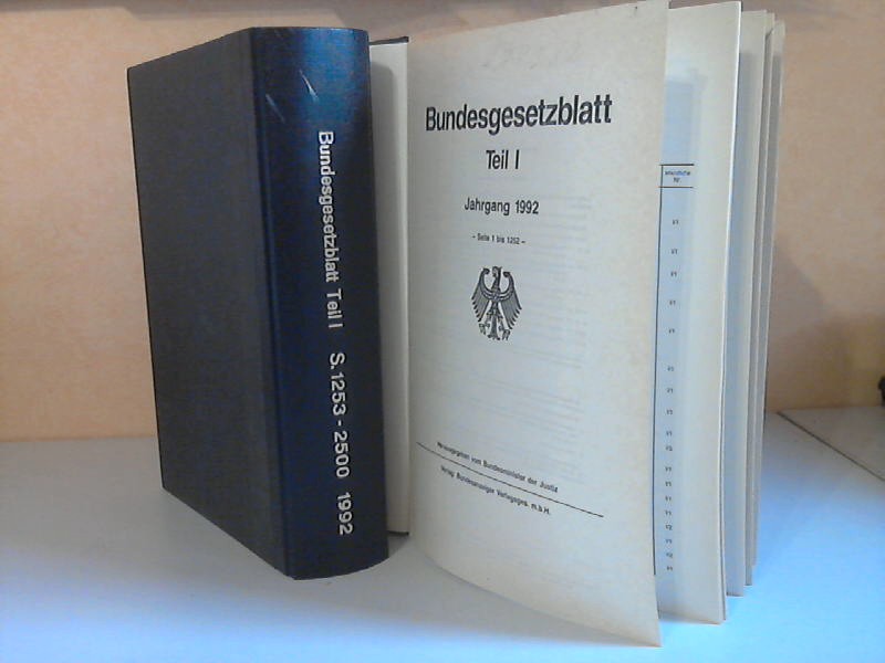 Bundesminister der Justiz (Hrg.);  Bundesgesetzblatt Jahrgang 1992 Teil 1 , Buch 1, 2 2 Bücher 
