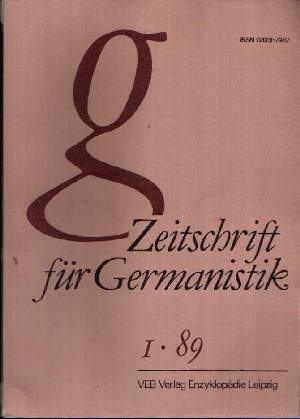 Träger, Claus (Herausgeber):  Zeitschrift für Germanistik 