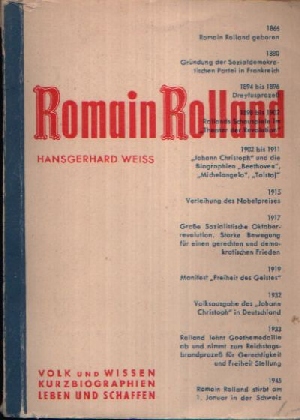 Weiss, Hans Herhard:  Romain Rolland 