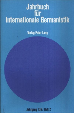 Thieberger, Richard:  Jahrbuch für Internationale Germanistik Abhandlungen zum Rahmenthema XII `Stil und Stilkunde` siebte Folge 