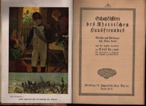Hebel, Johann, Peter;  Schatzkästlein des Rheinischen Hausfreundes Gedichte und Rätsel von Joh. Peter Hebel 