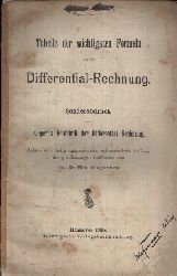 Stegemann, Max:  Tabelle der wichtigsten Formeln aus der Differential-Rechnung 