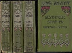 Ganghofer, Ludwig;  Gesammelte Schriften in 10 Bnden - Volksausgabe - 4 Bnde: 3/4, 5/6, 7/8, 9/10 