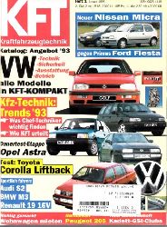 Autorengruppe;  KFT Kraftfahrzeugtechnik - Technische Zeitschrift des Kraftfahrwesens - Jahrgang von 1993/ Hefte 1-12 