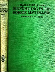 Knopp, Konrad und H. von Mongoldts;  Einführung in die höhere Mathematik für Studierende und zum Selbststudium - erster Band mit 116 Figuren im Text 