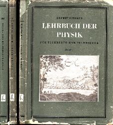 Lindner, Helmut;  Lehrbuch der Physik für Techniker und Ingenieure Band 1 bis Band 3 3 Bücher 