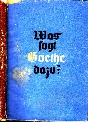 Nowottnick, Georg;  Was sagt Goethe dazu? - Ein Lebens- und Weltkompass Portrt Zeichnung nach einem Original von Alfred Gutowski 