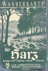 Autorengruppe;  Wanderkarte - Der Harz stllcherTeil Mastab 1:100.000 achtfarbig 