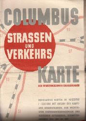 Autorengruppe;  Strassen und Verkehrskarte der Besatzungszonen Deutschlands - Columbus-Karte 