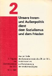Honecker, Erich;  2. Tagung des ZK der SED 13. Juni 1986: Unsere Innen- und AuenpolitiK dient dem Sozialismus und dem Frieden 
