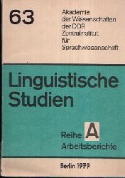 Fleischer, Wolfgang:  Wort, Satz und Text Linguistische Studien Reihe A Arbeitsbericht 63 