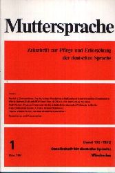 Autorengruppe:  Muttersprache Band 103 Zeitschrift zur Pflege und Erforschung der deutschen Sprache 