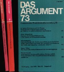 Haug, Fritz;  Das Argument 73, 78, 82 14. jahrgang Juni 1972 - 15. Jahrgang Mrz 1973 - 15. Jahrgang November 1973 