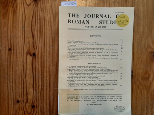 Diverse  The Journal of Roman Studies. VOL LXXIX. 