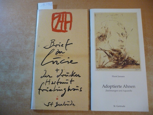 Janssen, Horst  Brief an Lucie + Horst Janssen, Adoptierte Ahnen (2 BÜCHER) 
