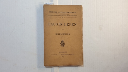 Müller, Friedrich  Fausts Leben 