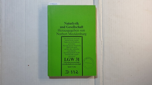 Mecklenburg, Norbert  [Hrsg.]  Naturlyrik und Gesellschaft 