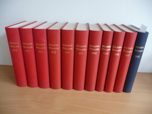 Peter Moser (Hrsg.)  Information Philosophie - Konvolut: Elf Jahrgänge 1985 + 1987 bis 1995 + 1998 (11 BÜCHER) 