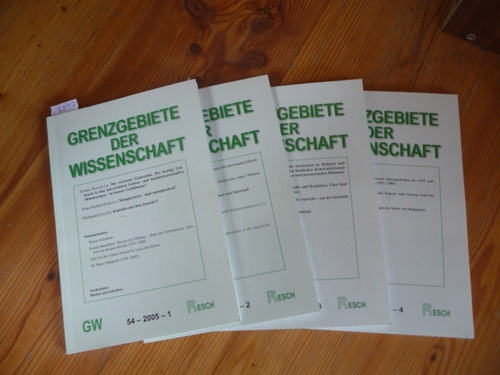 Resch, Andreas (Hrsg. / Red.); Kapferer Mag. Priska (Red.)  Grenzgebiete der Wissenschaft 54. Jahrgang. 2005 - 4 Broschüren komplett 