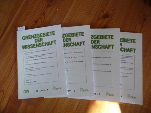 Resch, Andreas (Hrsg. / Red.); Kapferer Mag. Priska ; Kraschl, Domenikus (Red.)  Grenzgebiete der Wissenschaft 60. Jahrgang. 2011 - 4 Broschüren komplett 