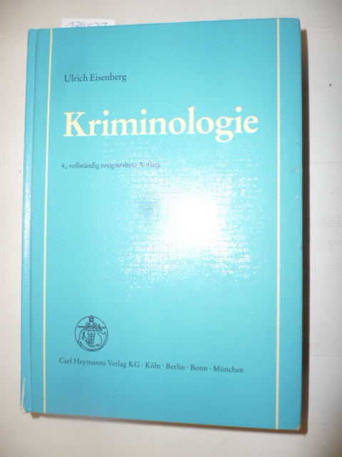 Eisenberg, Ulrich  Kriminologie 