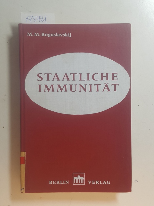 Boguslavskij, Mark M.,  Staatliche Immunität 