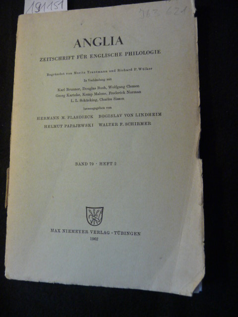 Hermann M. Flasdieck u.a. (Hrsg.)  Anglia - Zeitschrift für Englische Philologie - Band 79 - Heft 2 