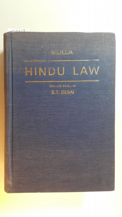 Desai, Sunderlal  Mulla principles of Hindu Law 