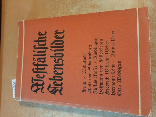 Bömer, Aloys und Johannes Bauermann (Hrsg.)  Westfälische Lebensbilder. Hauptreihe Band V., Heft 1 