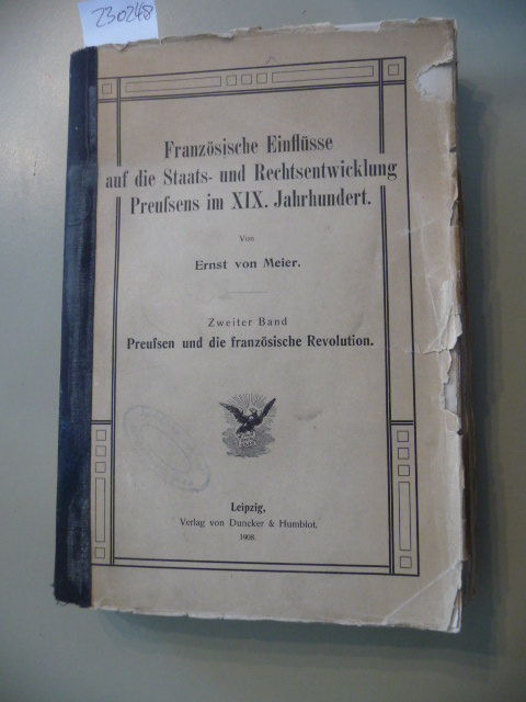 Meier, Ernst von  Preussen und die französische Revolution - zweiter Band 