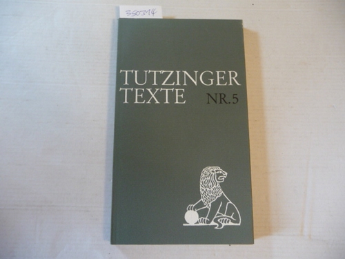 Rieger, Paul u. Johannes Strauß (Hrsg.)  Tutzinger Texte. Nr. 5: Kybernetik, Medizin, Verhaltensforschung 