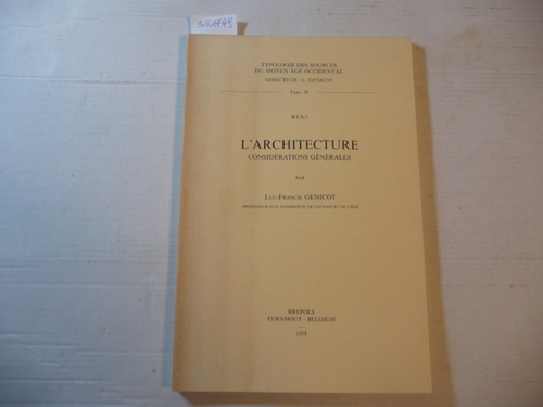 L. Genicot  L'Architecture. Considerations Generales (TYP 29) 