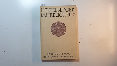 Diverse  Heidelberger Jahrbücher III 