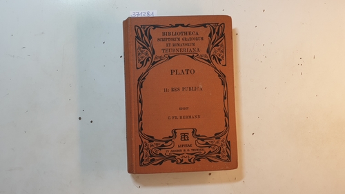Platon - Hermann, Karl Friedrich  Platonis dialogi secundum Thrasylli tetralogias dispositi. Vol. II 