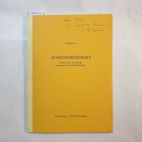   Aussenwirtschaft : schweizerische Zeitschrift für internationale Wirtschaftsbeziehungen. 37 Jg. 1982, Heft II/III 