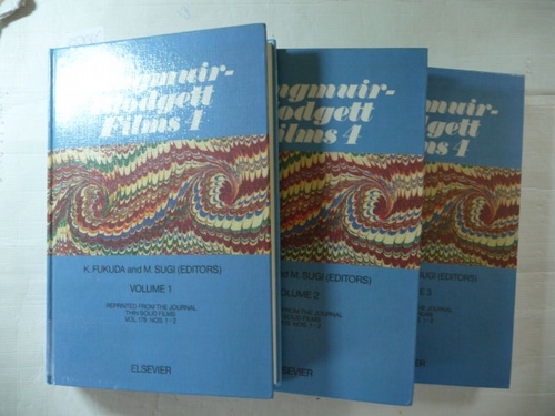 Fukada, K., and M. Sugi, editors  Langmuir-Blodgett Films 4, Vol. 1+2+3 - proceedings of the 4th International Conference on Langmuir-Blodgett Films, Tsukuba, Japan, April 24-29, 1989 (3 BÜCHER) 