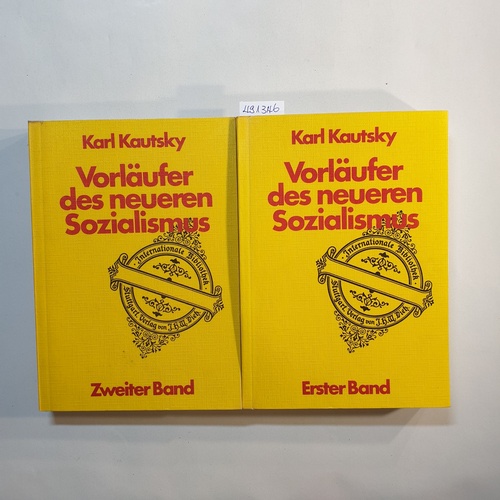 Kautsky, Karl  Vorläufer des neueren Sozialismus - Band 1+2 (2 BÜCHER) 