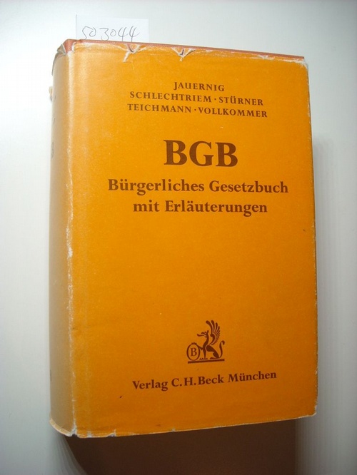 Jauernig, Othmar [Hrsg.]  Bürgerliches Gesetzbuch 