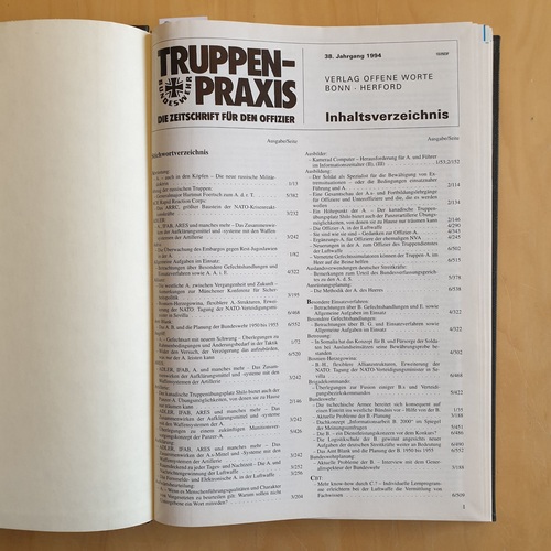   Truppenpraxis 1994, (Heft 1 Bis 6 ): die Zeitschrift für den Offizier 