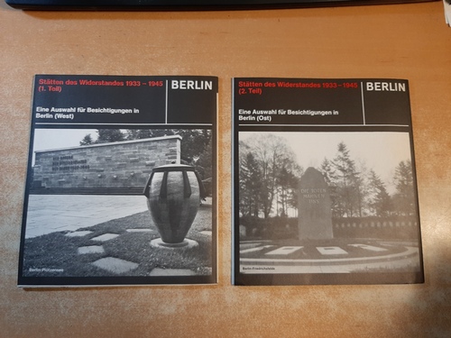 Sandvoß, Hans-Rainer  Stätten des Terrors. Stätten des Widerstandes in Berlin 1933 - 1945; (Hrsg.): Informationszentrum Berlin, Gedenk- und Bildungsstätte Stauffenbergstraße; 1. Teil + 2. Teil. (2 Bögen) 