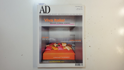 Runge, Bernd; Hrsg.  AD Architectural Digest, die schönsten Häuser der Welt; Nr. 24, Februar/März 2001; Viva Italia! 