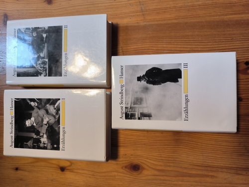Strindberg, August und Dietlind Gentsch  Ausgewählte Erzählungen : in 3 Bänden. August Strindberg. (Hrsg.) von Klaus Möllmann. Aus d. Schwed. von Dietlind u. Günter Gentsch. (3 BÜCHER) 
