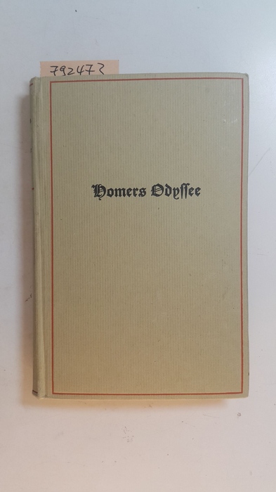Diverse  Homers Odyssee , Übersetzt Von Johann Heinrich Voß 