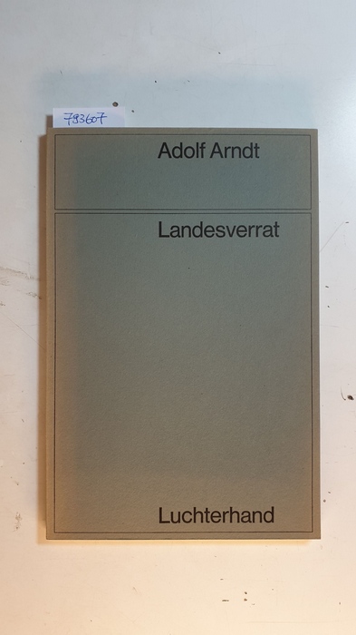 Arndt, Adolf  Landesverrat 