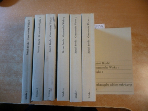 Bertolt Brecht  Gesammelte Werke - Werkausgabe Edition Suhrkamp in 20 Bänden - hier Stücke 1 bis 7 (=Gesammelte Werke Band 1 bis 7) (7 BÜCHER) 