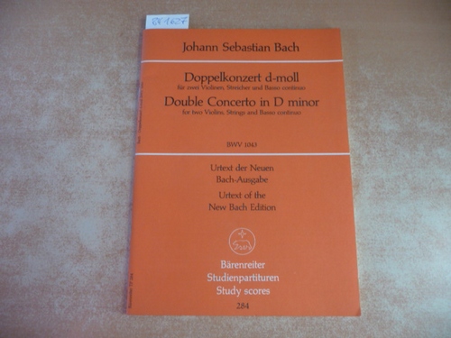 Johann Sebastian Bach, Dietrich Kilian (Hrsg.)  Doppelkonzert für zwei Violinen, Streicher und Basso continuo d-Moll BWV 1043. (TP 284) 